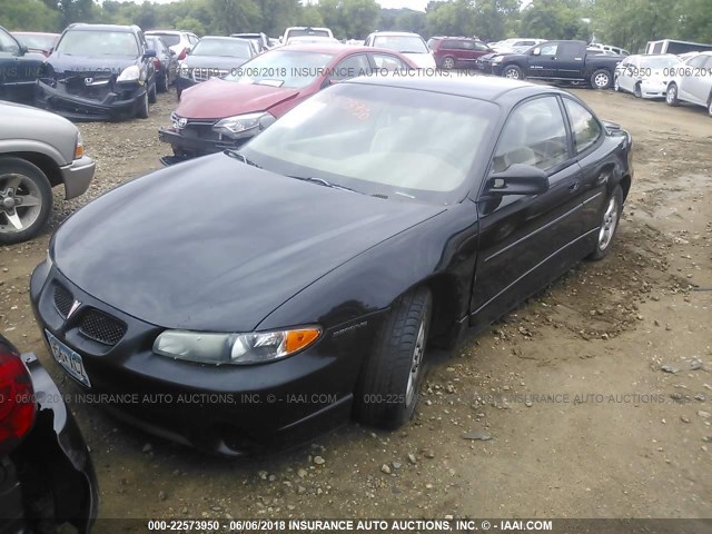 1G2WP12K0WF265960 - 1998 PONTIAC GRAND PRIX GT BLACK photo 2