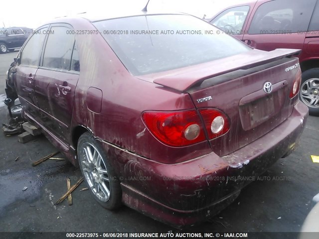 2T1BY32E46C550618 - 2006 TOYOTA COROLLA XRS RED photo 3