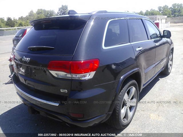 1C4RJFCG7EC382131 - 2014 JEEP GRAND CHEROKEE OVERLAND BLACK photo 4