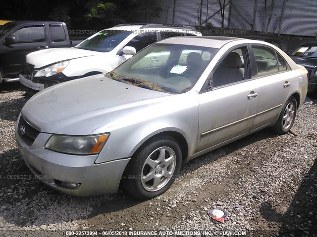 5NPEU46F66H017135 - 2006 HYUNDAI SONATA GLS/LX SILVER photo 2