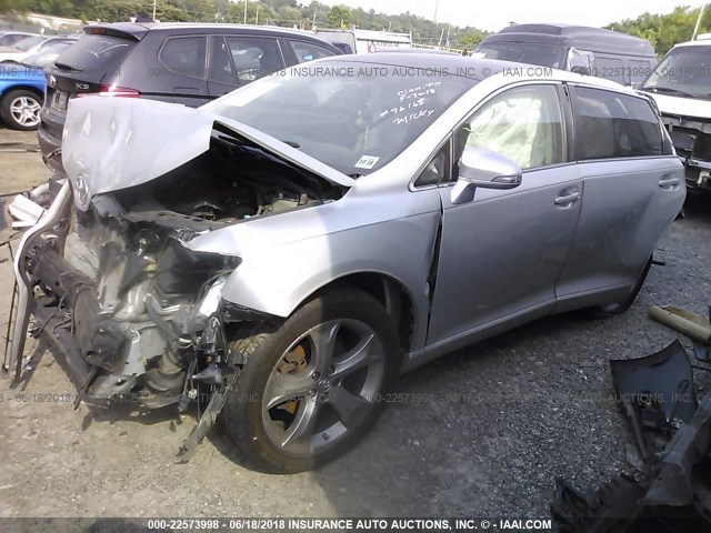 4T3BK3BB3EU096163 - 2014 TOYOTA VENZA LE/XLE/LIMITED SILVER photo 2