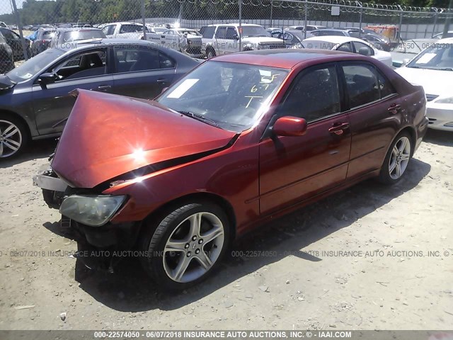 JTHBD182710024305 - 2001 LEXUS IS 300 ORANGE photo 2