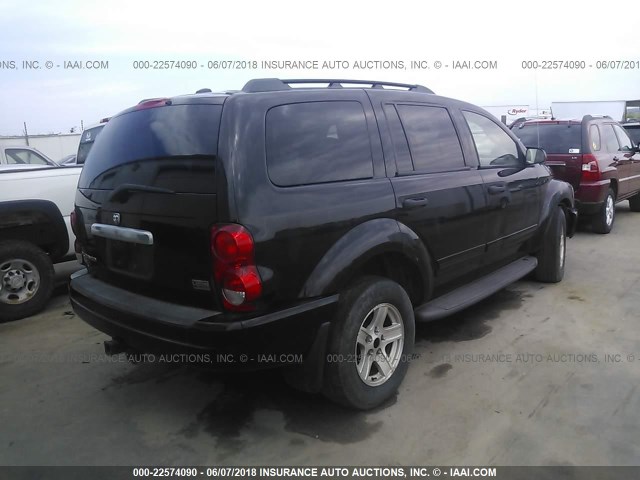 1D4HB48DX4F194831 - 2004 DODGE DURANGO SLT BLACK photo 4