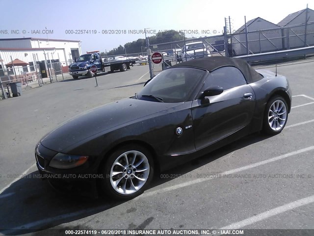 4USBT33463LS47388 - 2003 BMW Z4 2.5 BLACK photo 2