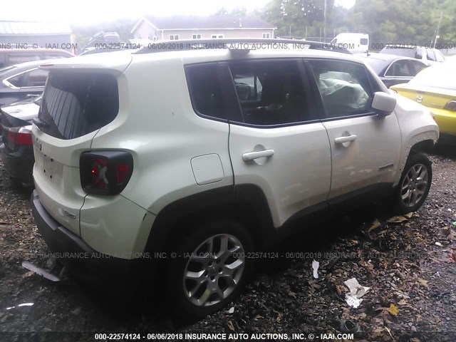 ZACCJBBT0FPB72521 - 2015 JEEP RENEGADE LATITUDE WHITE photo 4