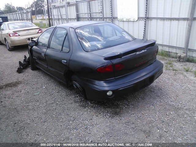 1G2JB524X17161352 - 2001 PONTIAC SUNFIRE SE BLACK photo 3