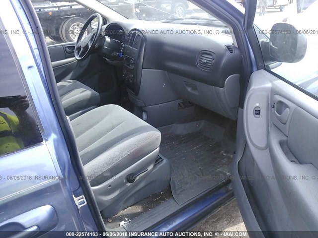 2D4GP44L57R254747 - 2007 DODGE GRAND CARAVAN SXT BLUE photo 5