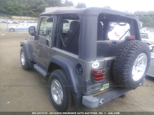 1J4FA69S84P729031 - 2004 JEEP WRANGLER / TJ RUBICON BROWN photo 3