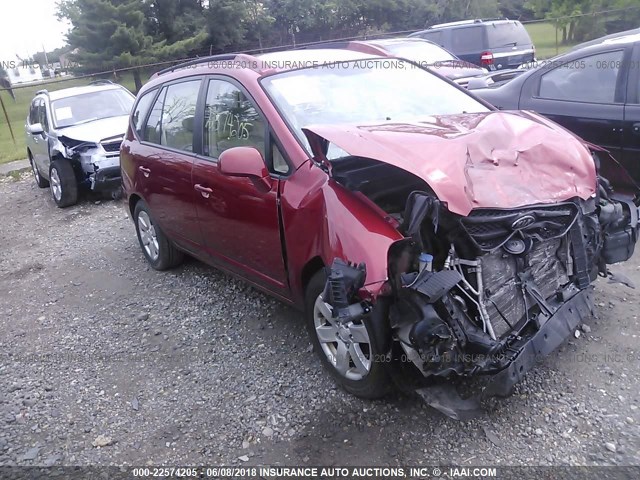 KNAFG526677086854 - 2007 KIA RONDO LX/EX RED photo 1