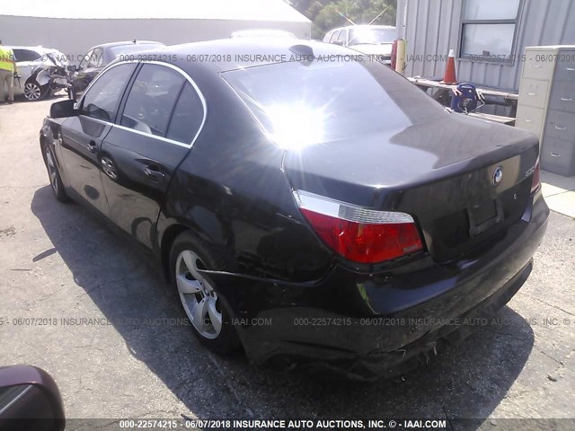 WBANE73557CM52586 - 2007 BMW 530 I BLACK photo 3