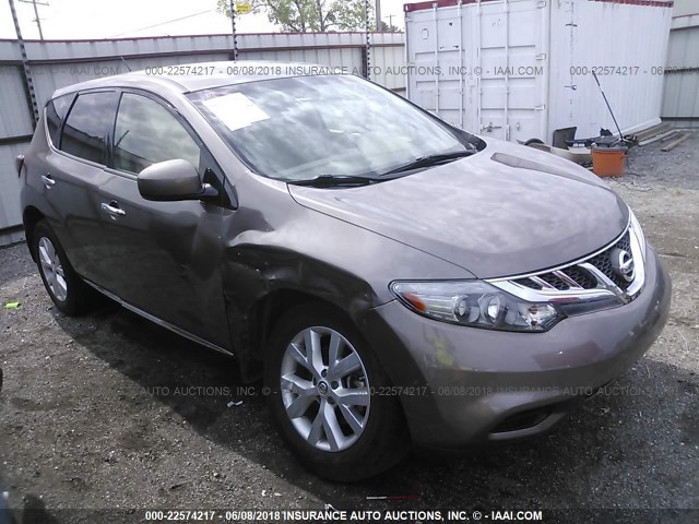 JN8AZ1MU1EW416516 - 2014 NISSAN Murano S/SL/SV/LE Dark Brown photo 1