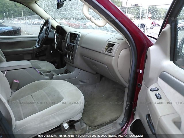 1FMZU73E24UB81947 - 2004 FORD EXPLORER XLT/XLT SPORT/NBX 红色 照片 5