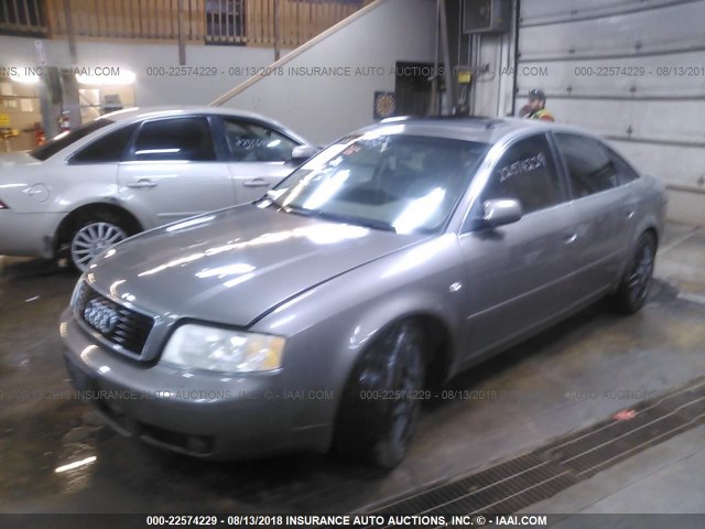 WAULD64B53N085308 - 2003 AUDI A6 2.7T QUATTRO GRAY photo 2