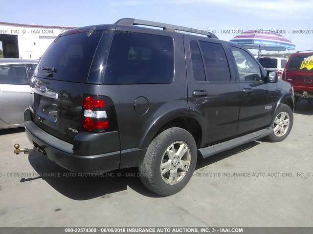 1FMEU73E37UB05124 - 2007 FORD EXPLORER XLT GRAY photo 4