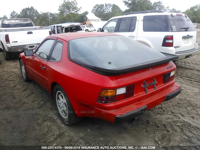 WP0AB0941HN473019 - 1987 PORSCHE 944 RED photo 3