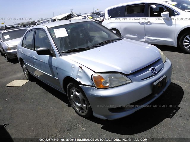 JHMES96693S020321 - 2003 HONDA CIVIC HYBRID BLUE photo 1