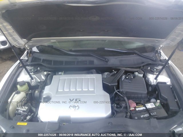 4T1BK3EK3AU602217 - 2010 TOYOTA CAMRY SE/LE/XLE 银色 照片 10