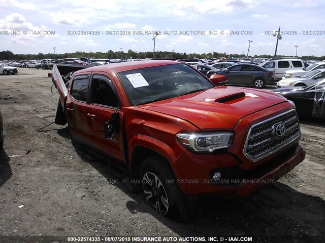 5TFDZ5BNXGX004670 - 2016 TOYOTA TACOMA DBL CAB/SR5/TRD SPORT/OR ORANGE photo 1