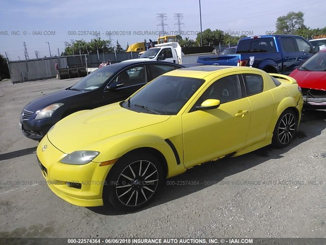 JM1FE173740115315 - 2004 MAZDA RX8 YELLOW photo 2