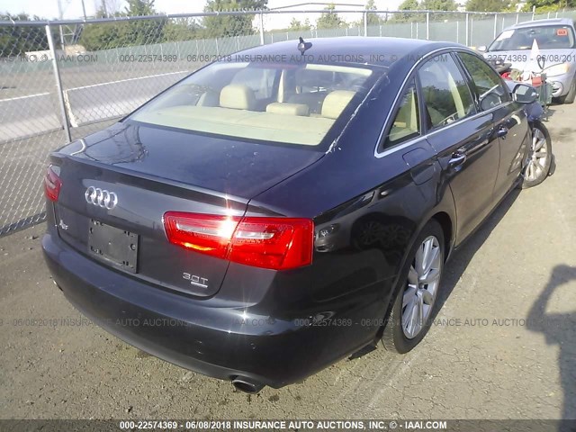 WAUGGAFC3DN075265 - 2013 AUDI A6 PREMIUM PLUS GRAY photo 4