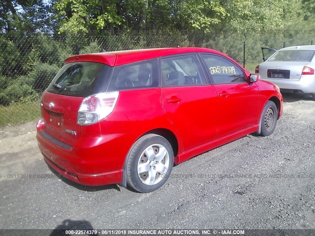 2T1KR32E75C462089 - 2005 TOYOTA COROLLA MATRIX XR RED photo 4