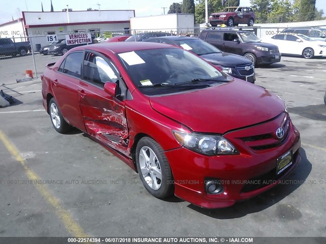 5YFBU4EE0CP036788 - 2012 TOYOTA COROLLA S/LE RED photo 1