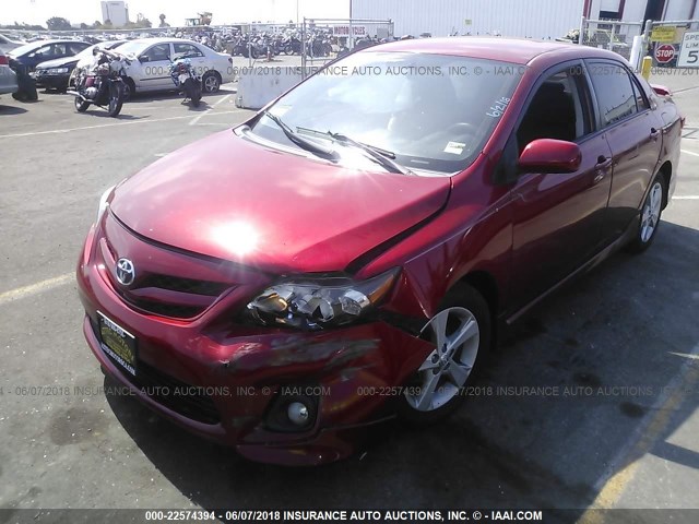 5YFBU4EE0CP036788 - 2012 TOYOTA COROLLA S/LE RED photo 2