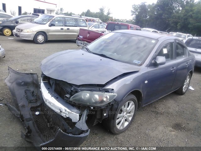 JM1BK32F081873453 - 2008 MAZDA 3 I BLUE photo 2