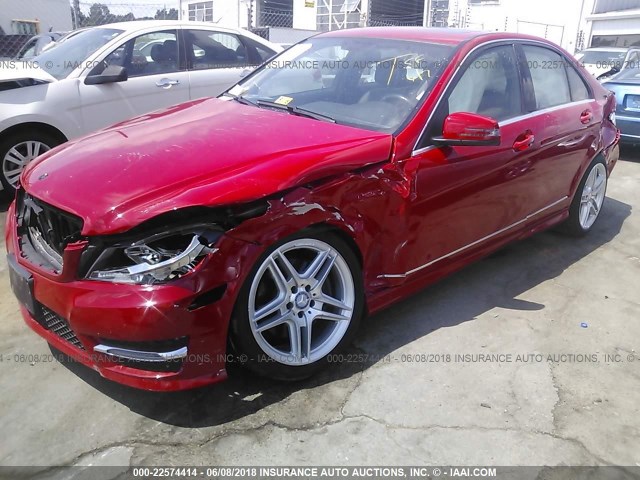 WDDGF8AB1DA885584 - 2013 MERCEDES-BENZ C 300 4MATIC RED photo 6