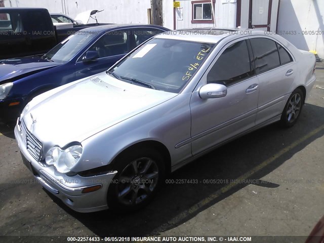 WDBRF54H37F861472 - 2007 MERCEDES-BENZ C 280 SILVER photo 2