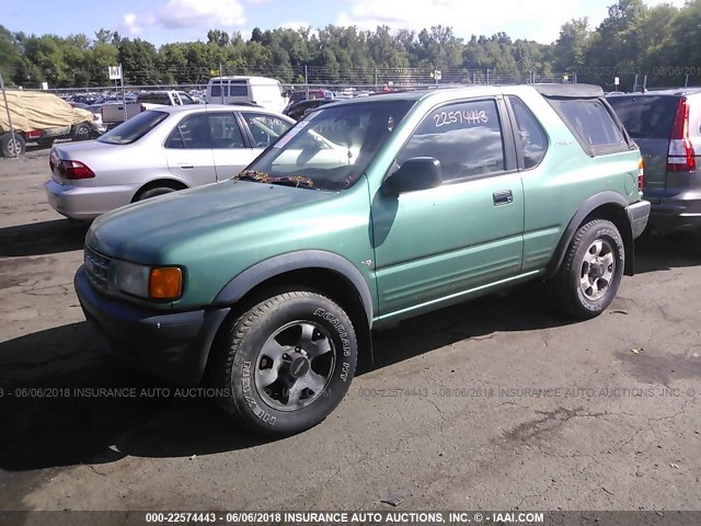 4S2CM57W8X4316536 - 1999 ISUZU AMIGO GREEN photo 2