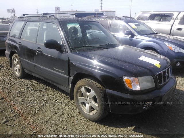 JF1SF65661H702534 - 2001 SUBARU FORESTER S BLACK photo 1