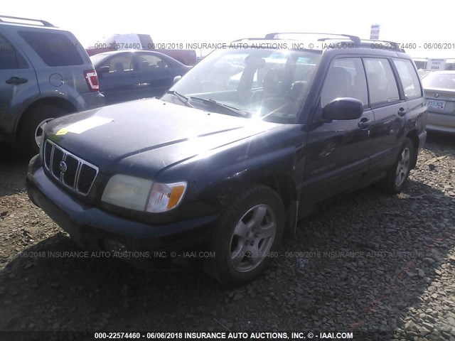 JF1SF65661H702534 - 2001 SUBARU FORESTER S BLACK photo 2