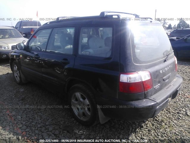 JF1SF65661H702534 - 2001 SUBARU FORESTER S BLACK photo 3