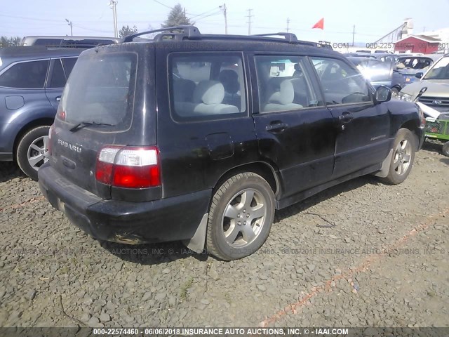 JF1SF65661H702534 - 2001 SUBARU FORESTER S BLACK photo 4