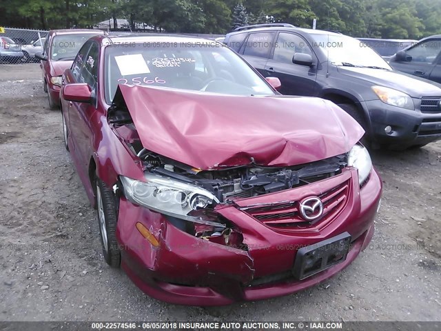 1YVHP80C555M76479 - 2005 MAZDA 6 I RED photo 6