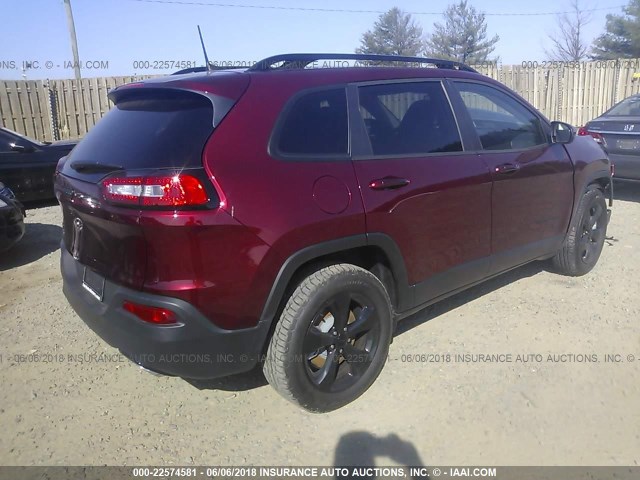 1C4PJMCX3JD598316 - 2018 JEEP CHEROKEE LATITUDE RED photo 4