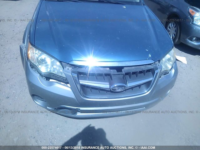 4S4BP60C687325851 - 2008 SUBARU OUTBACK BLUE photo 6