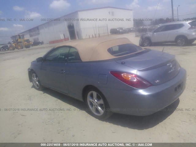 4T1FA38P96U100766 - 2006 TOYOTA CAMRY SOLARA SE/SLE BLUE photo 3