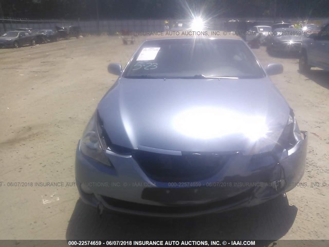 4T1FA38P96U100766 - 2006 TOYOTA CAMRY SOLARA SE/SLE BLUE photo 6