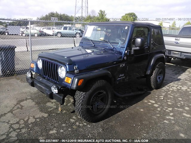 1J4FA39S05P357720 - 2005 JEEP WRANGLER X BLUE photo 2