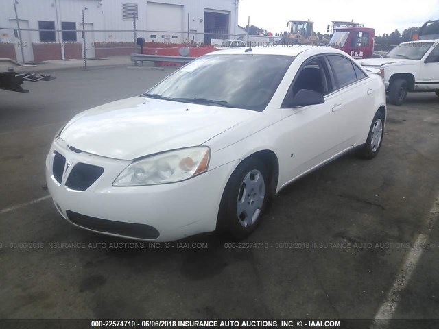 1G2ZF57B484204626 - 2008 PONTIAC G6 VALUE LEADER/BASE WHITE photo 2