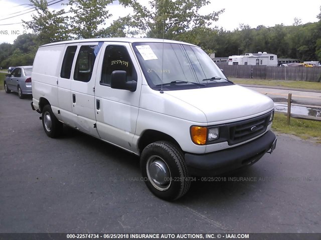 1FTNE24L15HA73121 - 2005 FORD ECONOLINE E250 VAN WHITE photo 1