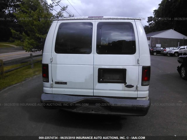 1FTNE24L15HA73121 - 2005 FORD ECONOLINE E250 VAN WHITE photo 6