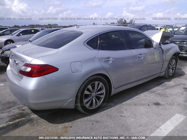 JN1BY1AP1CM335349 - 2012 INFINITI M37 SILVER photo 4