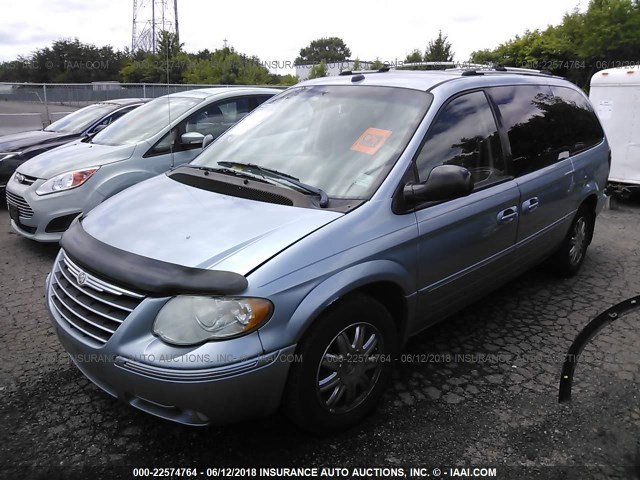 2C8GP64L25R456899 - 2005 CHRYSLER TOWN & COUNTRY LIMITED BLUE photo 2