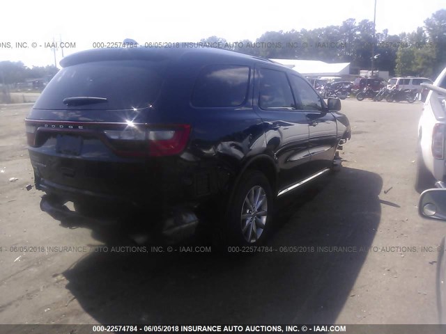 1C4RDJAG1HC713870 - 2017 DODGE DURANGO SXT BLUE photo 4