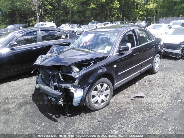 WVWRH63B93P251711 - 2003 VOLKSWAGEN PASSAT GLX BLACK photo 2
