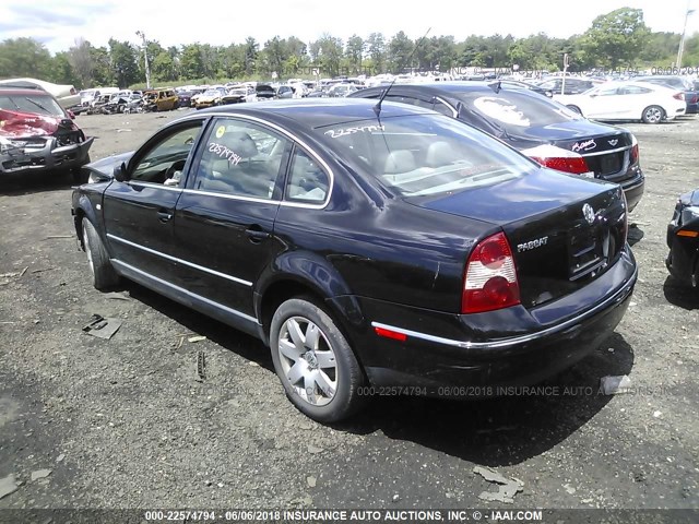 WVWRH63B93P251711 - 2003 VOLKSWAGEN PASSAT GLX BLACK photo 3