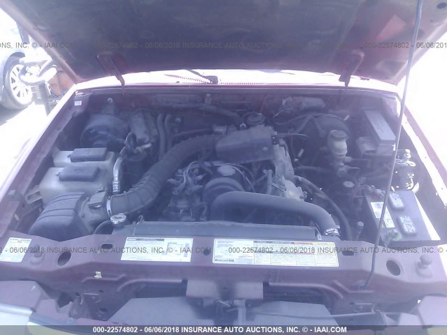 4F4YR12C4YTM32839 - 2000 MAZDA B2500 RED photo 10